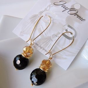 Black n Gold Cute Stylish Earrings